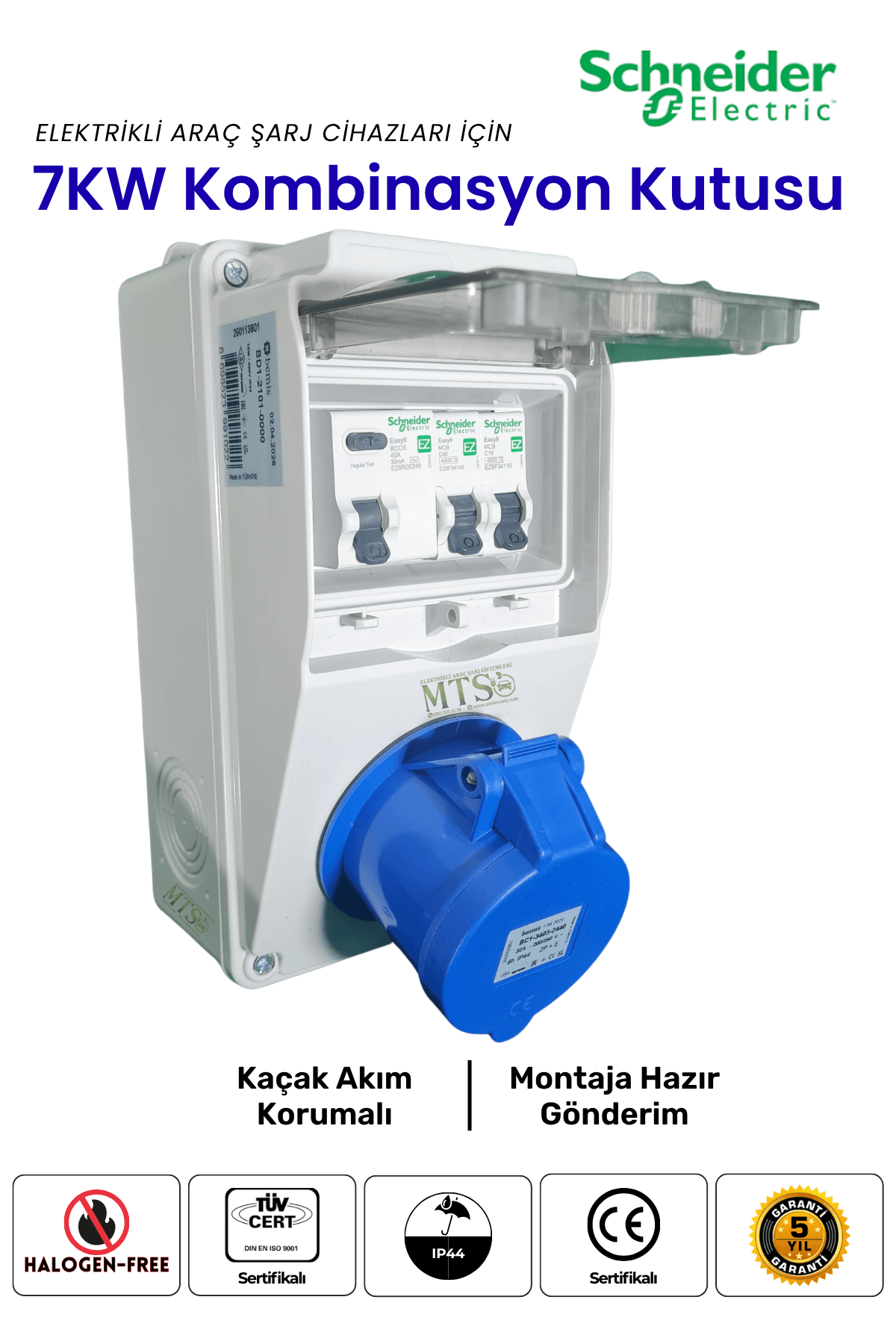 7KW Schneider Röleli 2 7KW Schneider Kombinasyon Kutusu
