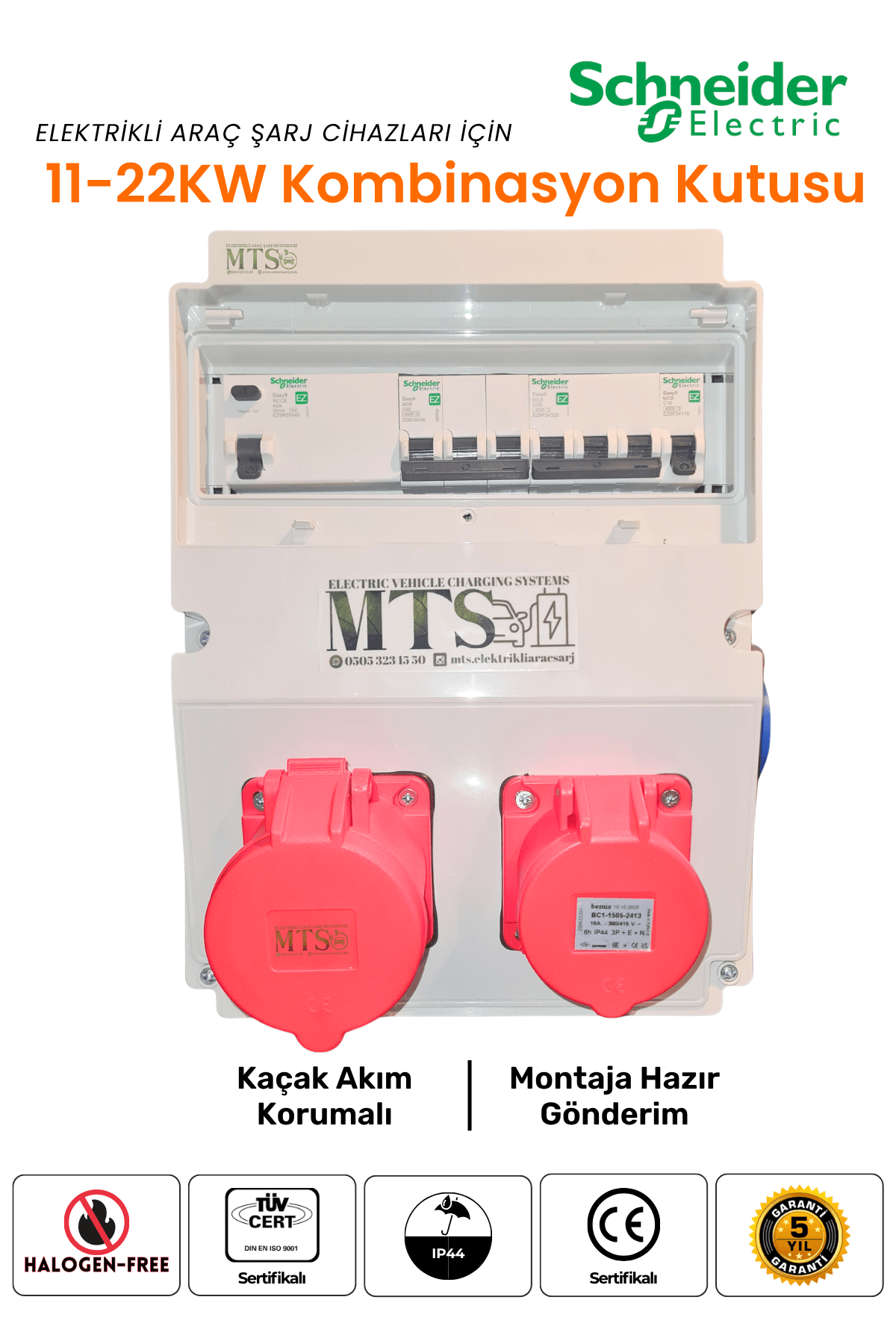11-22KW Röleli Kombinasyon Schneider 2 2'li Schneider Kombinasyon Kutusu 11Kw-22Kw
