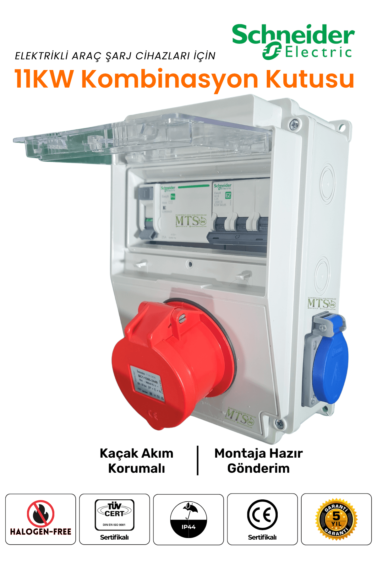 11KW Schneider Kombinasyon Kutusu Kaçak Akım Röleli