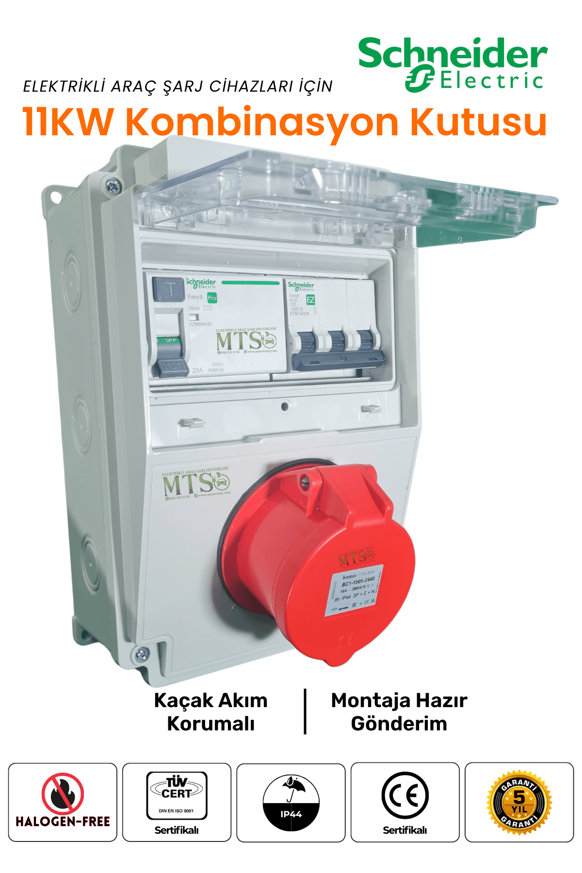 11KW Schneider Kombinasyon Kutusu Kaçak Akım Röleli