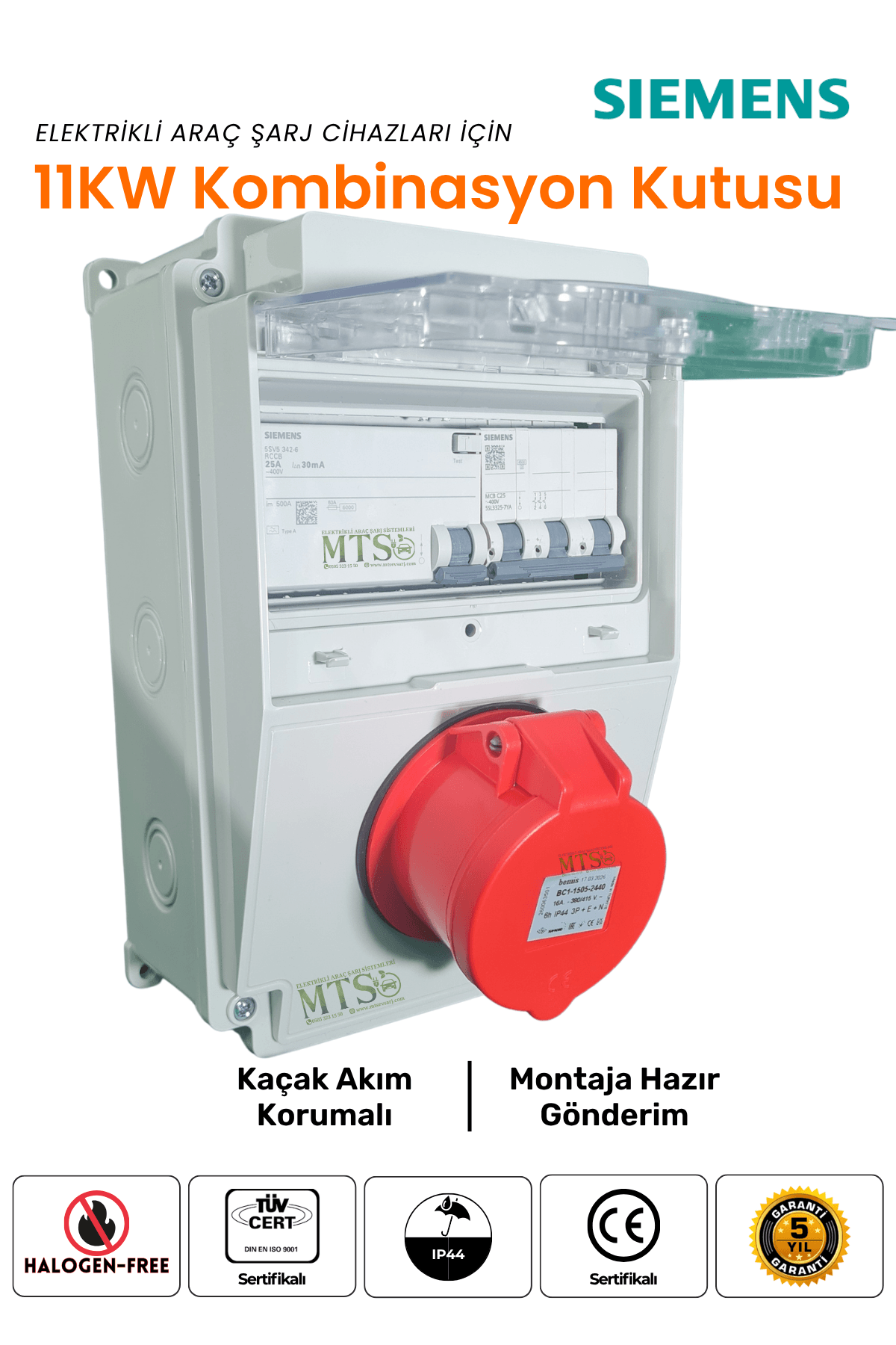 11KW Röleli Kombinasyon Siemens 2 11KW Siemens Kombinasyon Kutusu Kaçak Akım Röleli