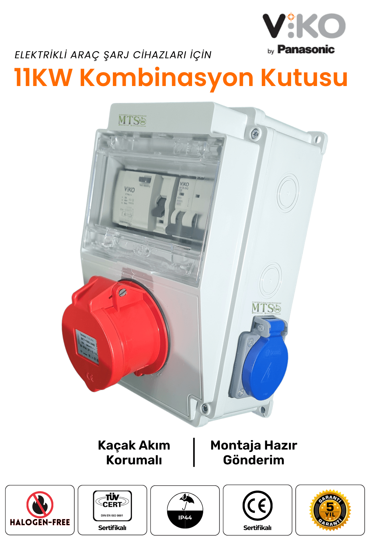 11KW Röleli Kombinasyon Viko 1 11KW Viko Kombinasyon Kutusu Kaçak Akım Röleli