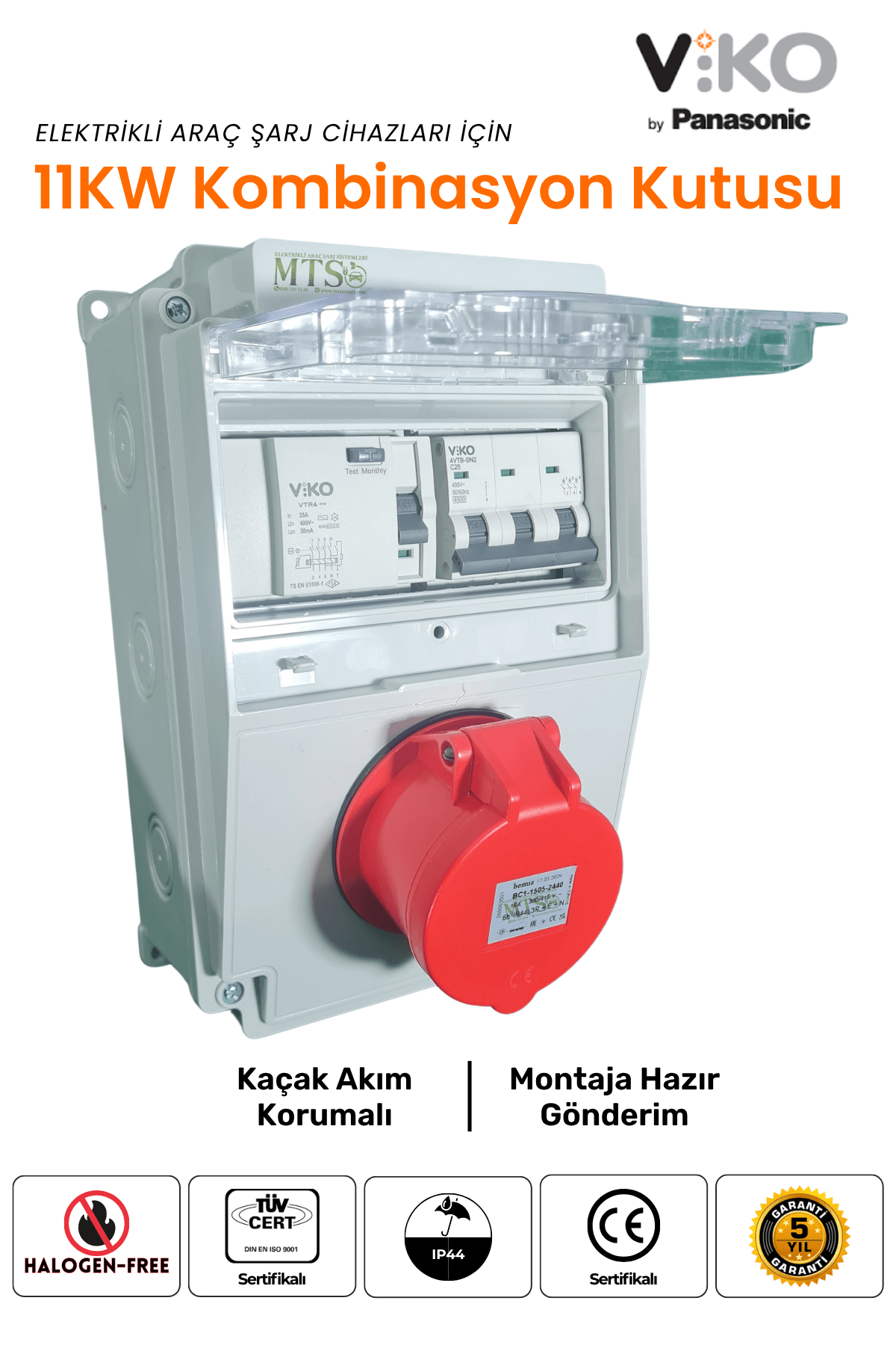 11KW Röleli Kombinasyon Viko 2 11KW Viko Kombinasyon Kutusu Kaçak Akım Röleli