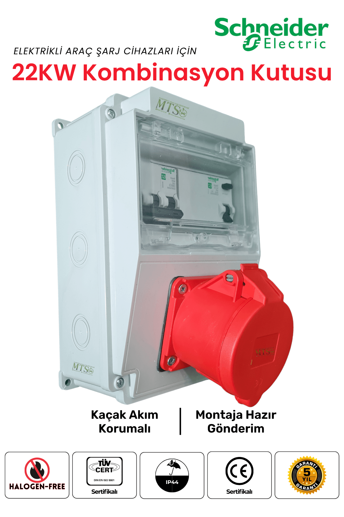 22KW Röleli Kombinasyon Schneider 2 22KW Schneider Kombinasyon Kutusu Kaçak Akım Röleli