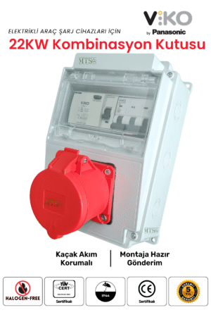 22KW Röleli Kombinasyon Viko 1 22KW Viko Kombinasyon Kutusu Kaçak Akım Röleli