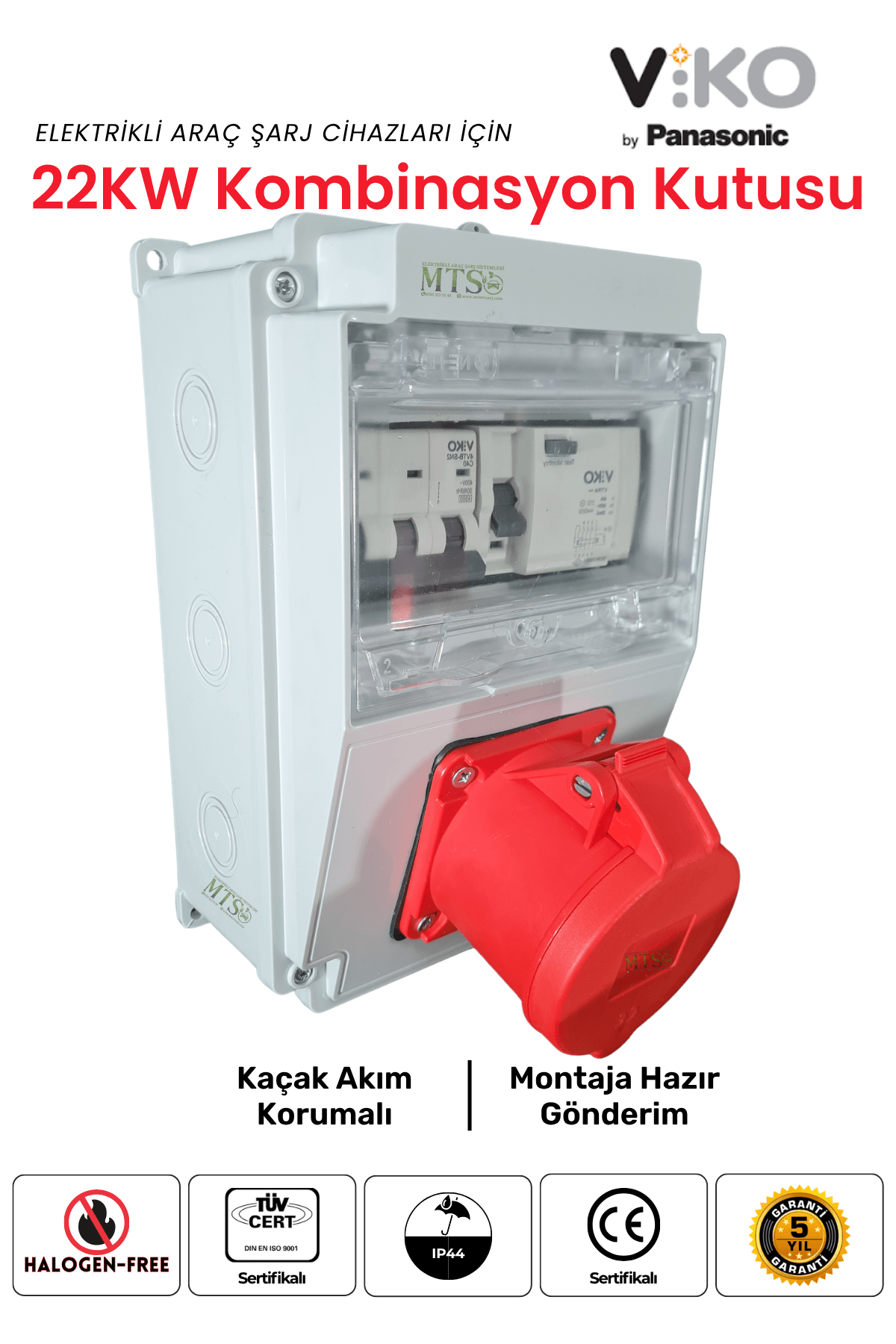 22KW Röleli Kombinasyon Viko 2 22KW Viko Kombinasyon Kutusu Kaçak Akım Röleli