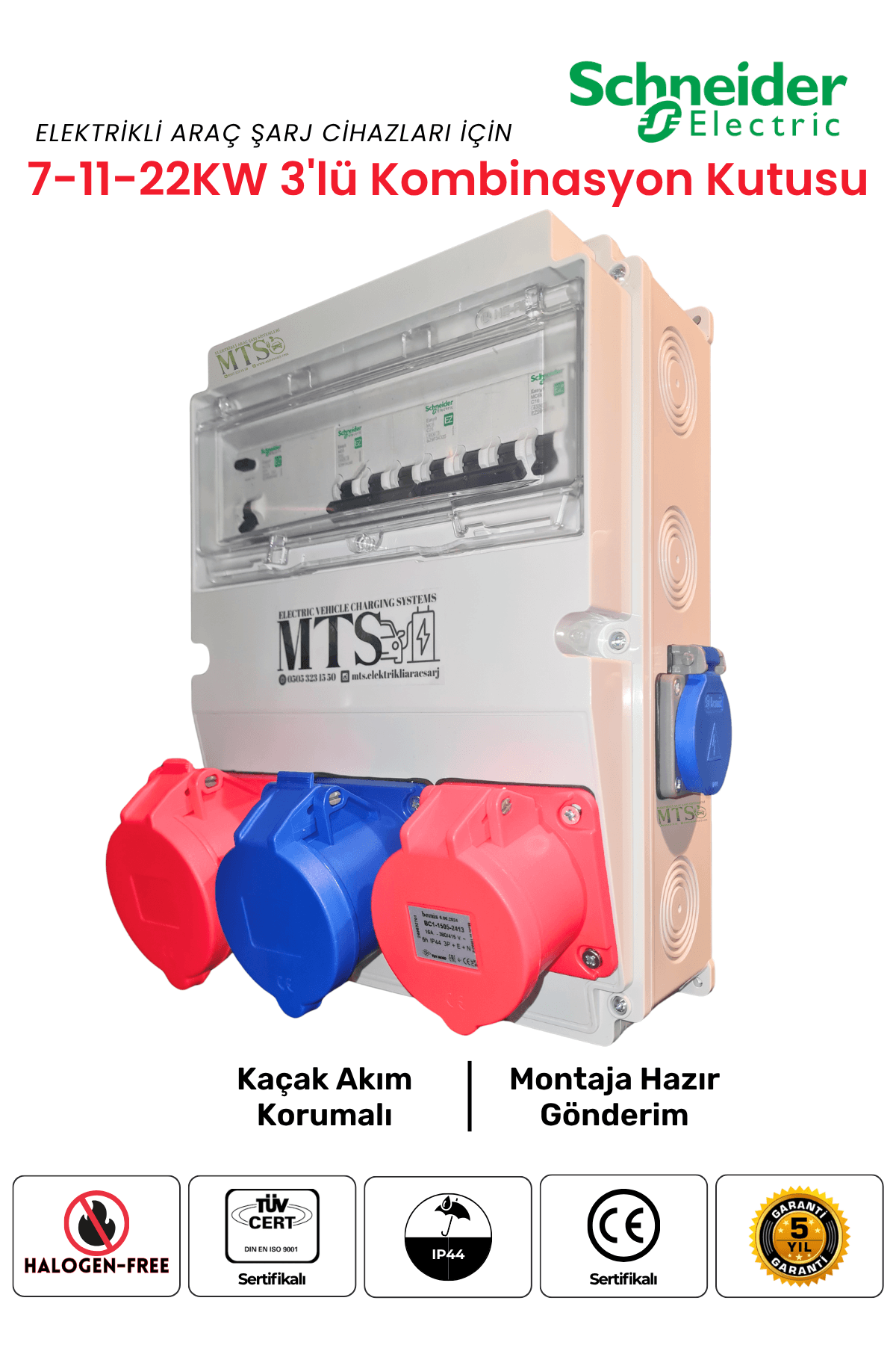 3'lü Kombinasyon Schneider 1 3'lü Schneider Kombinasyon Kutusu 7Kw-11Kw-22Kw