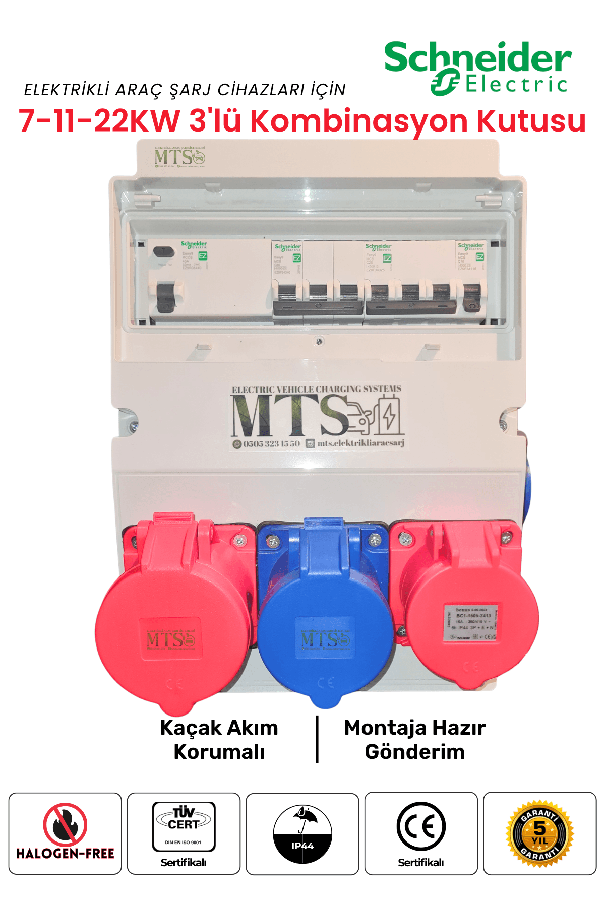3'lü Kombinasyon Schneider 2 3'lü Schneider Kombinasyon Kutusu 7Kw-11Kw-22Kw