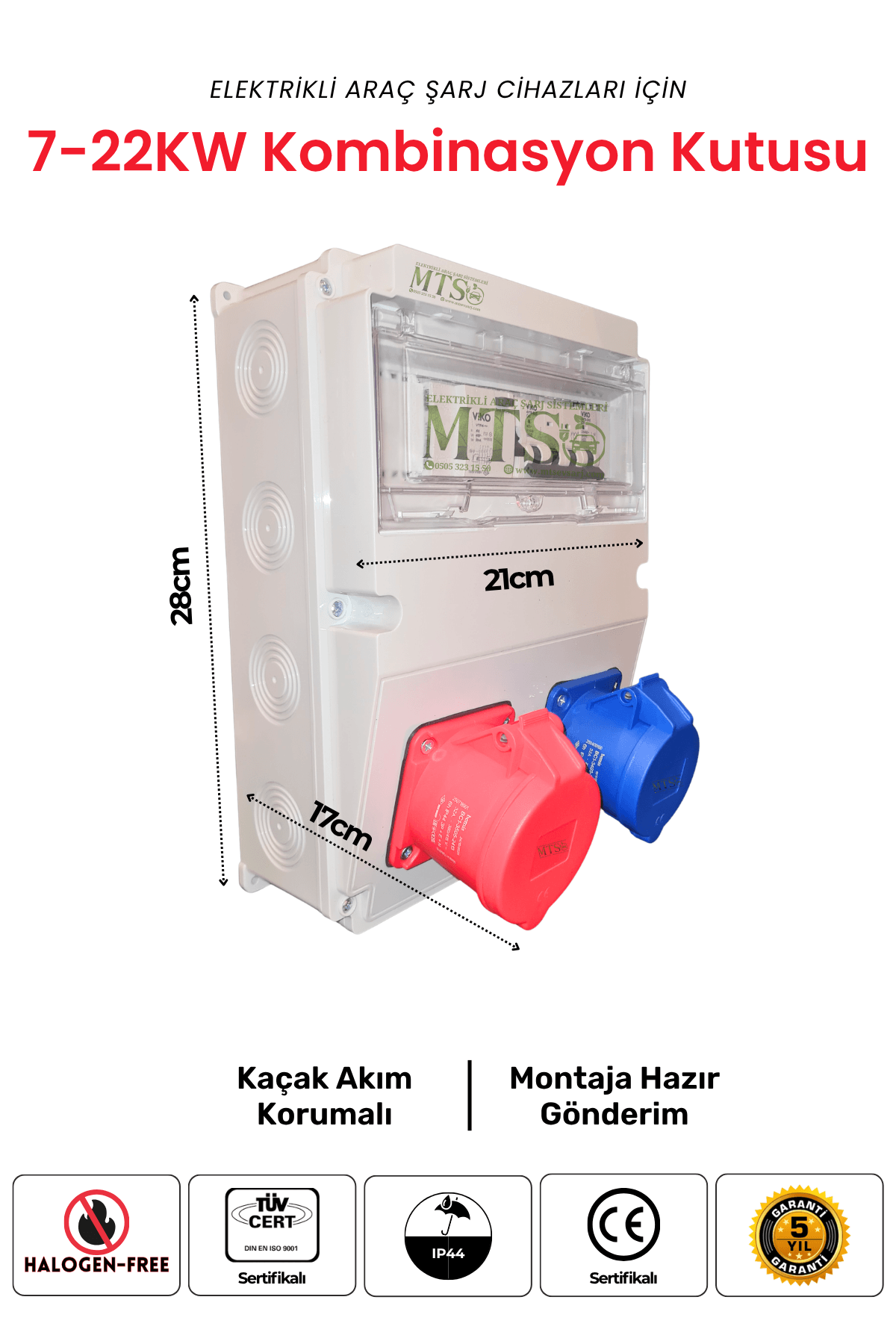 (MTS) 1200x1800 7-22KW Röleli Kombinasyon Schneider 2'li Viko Kombinasyon Kutusu 7.4Kw-22Kw
