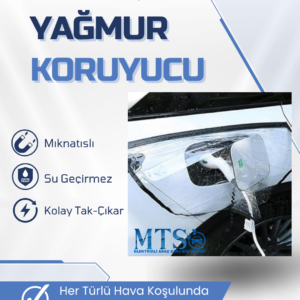 Elektrikli Araç Şarj Soketi Yağmur Koruyucu Örtü – Mıknatıslı Su Geçirmez Kılıf