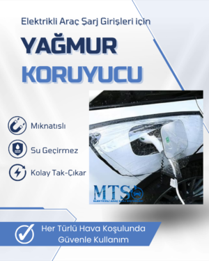 Elektrikli Araç Şarj Soketi Yağmur Koruyucu Örtü – Mıknatıslı Su Geçirmez Kılıf