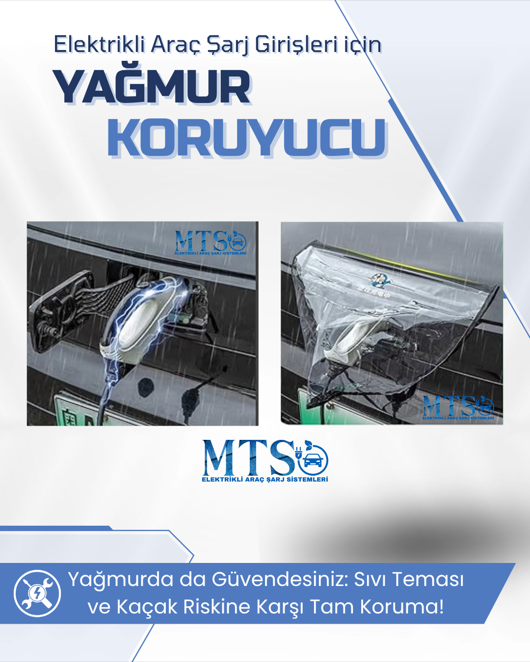 4 Elektrikli Araç Şarj Soketi Yağmur Koruyucu Örtü – Mıknatıslı Su Geçirmez Kılıf